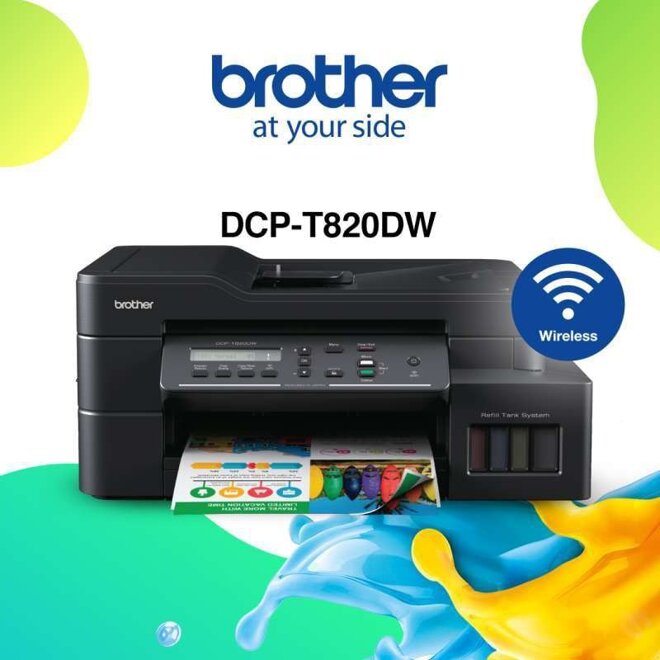 Máy in phun màu đa năng Brother DCP-T820DW dễ dàng được lắp đặt trong nhiều không gian khác nhau