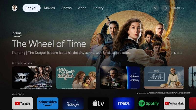 Hệ điều hành Google TV được tối ưu tốt hơn