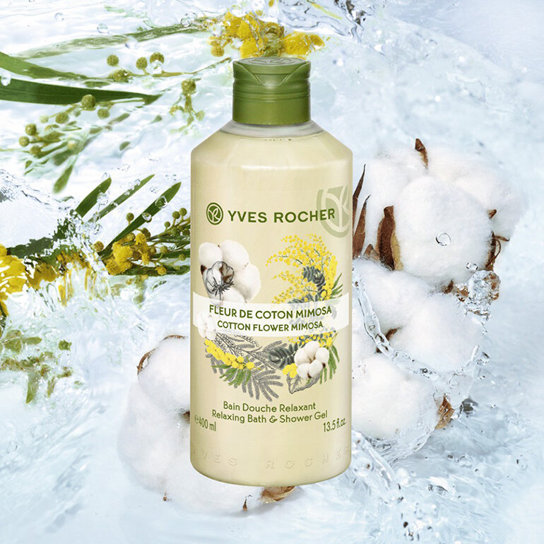 sữa tắm Yves Rocher Cotton Flower Mimosa Relaxing
