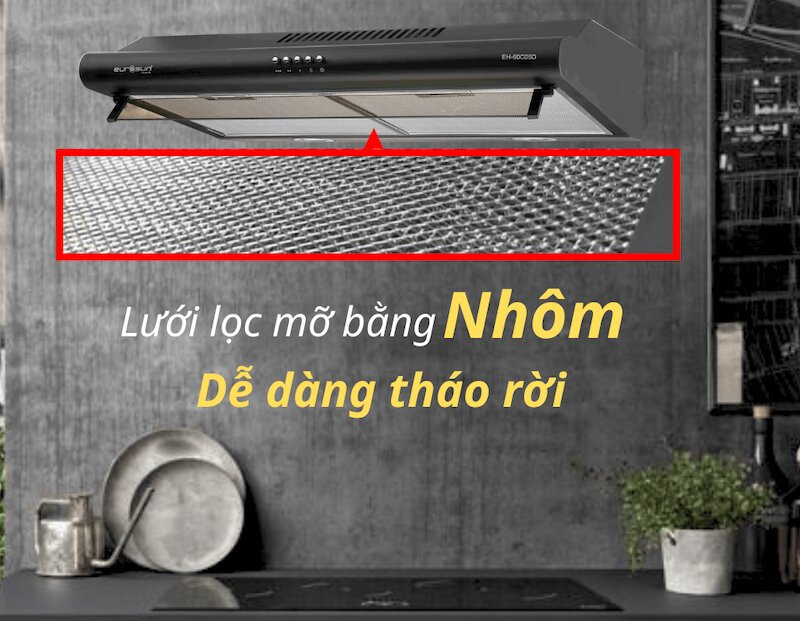 Máy hút mùi Eurosun EH-60C05D người bạn đồng hành lý tưởng cho gian bếp hiện đại