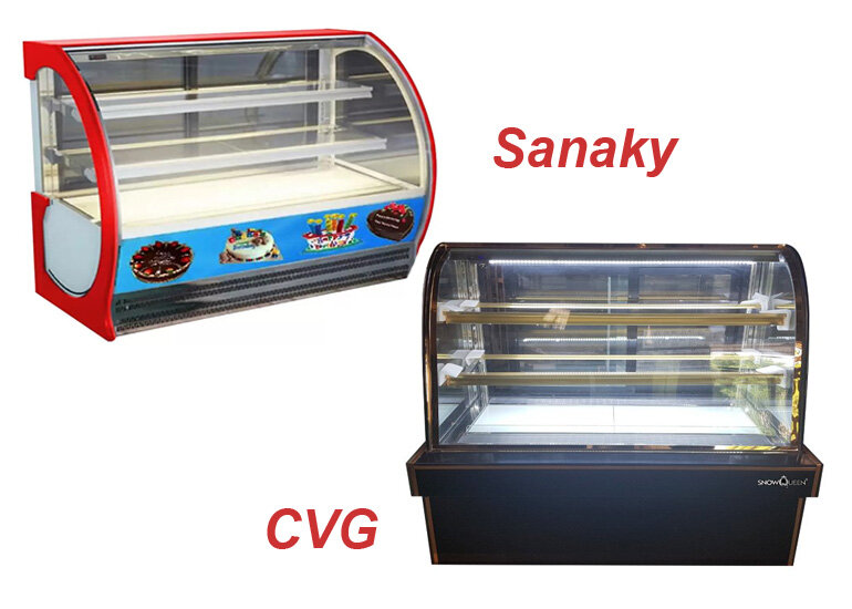 Điểm chung của tủ trưng bày bánh kem Sanaky và CVG