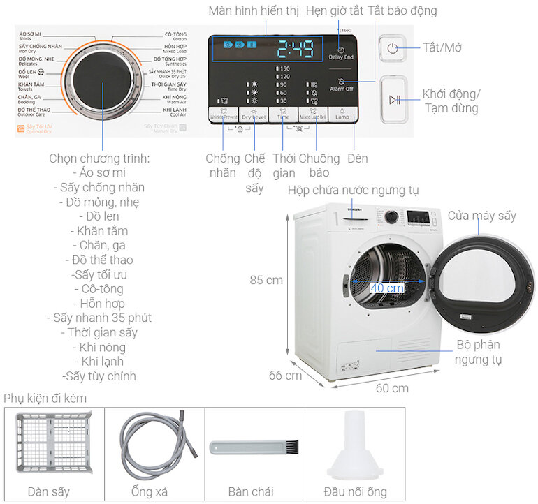 Máy sấy Heat Pump 9kg DV90M5200QW