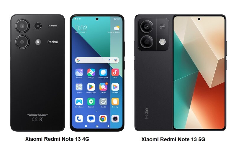 So sánh Xiaomi Redmi Note 13 4G và Redmi Note 13 5G: Sự khác biệt rất đáng kể