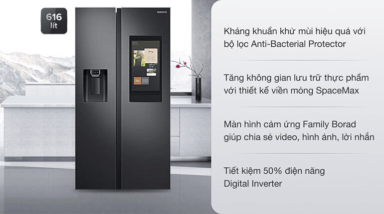 Tủ lạnh Samsung có màn hình được ứng dụng nhiều công nghệ tiên tiến