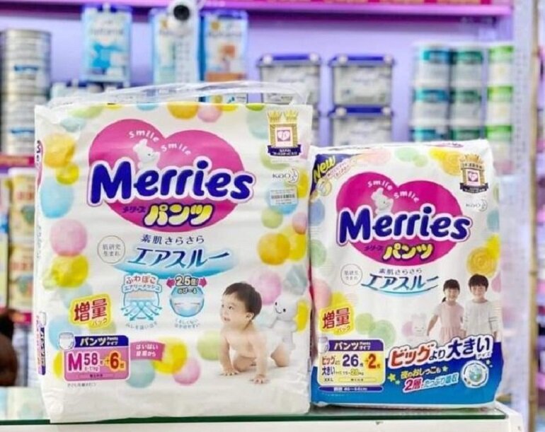 Bỉm Merries – bỉm đắt chất lượng tốt cho bé của Nhật Bản