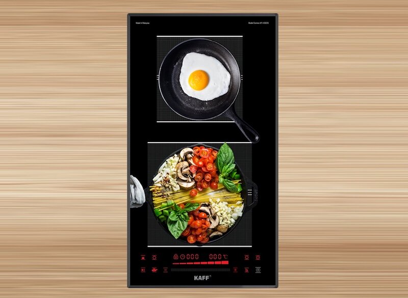 Bếp từ âm 2 vùng nấu Kaff KF-H33DIS thiết kế hiện đại, tính năng ưu Việt