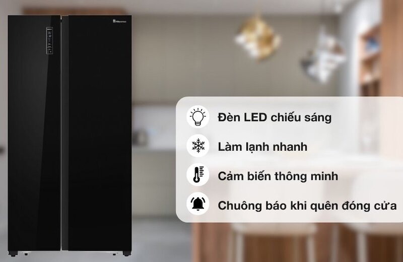 Tủ lạnh Hisense Inverter 519 lít HS56WBG phù hợp với nhiều gia đình Việt