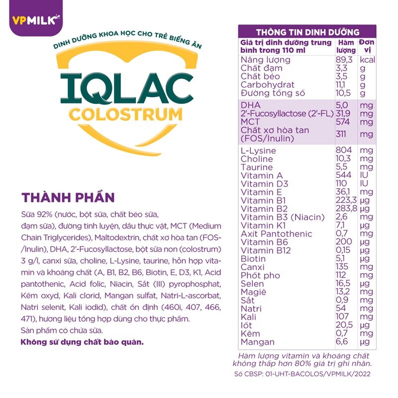 Đánh giá sữa IQLac Colostrum: Lựa chọn được nhiều phụ huynh cân nhắc cho trẻ biếng ăn