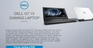 Laptop Dell G7 và G3 trình làng: Sức mạnh vượt trội - chơi game cực đã