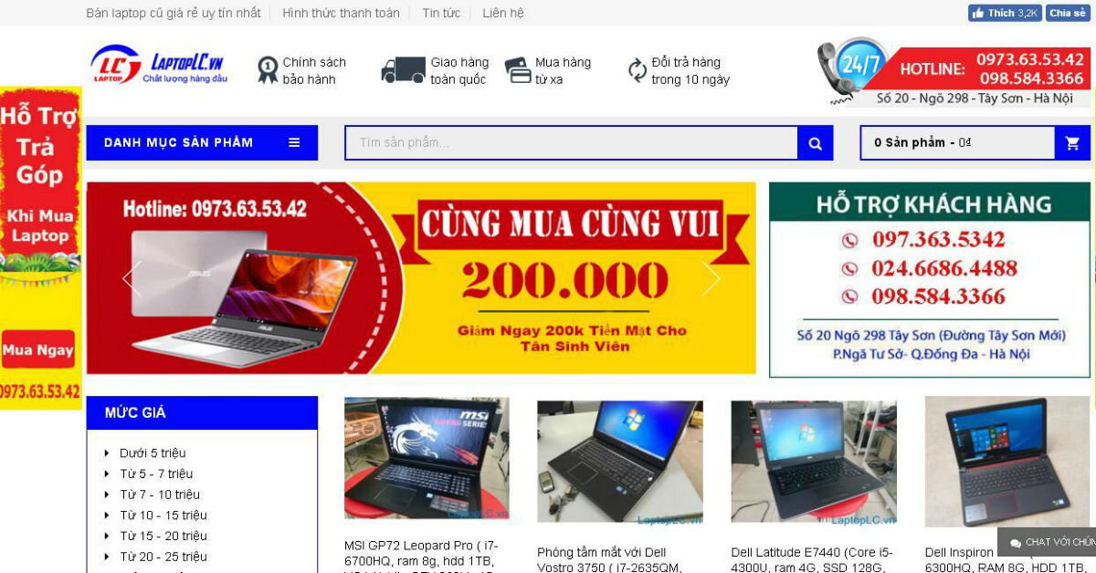 Laptoplc.vn - Địa chỉ bán laptop cũ giá rẻ uy tín chất lượng số 1 tại Hà Nội