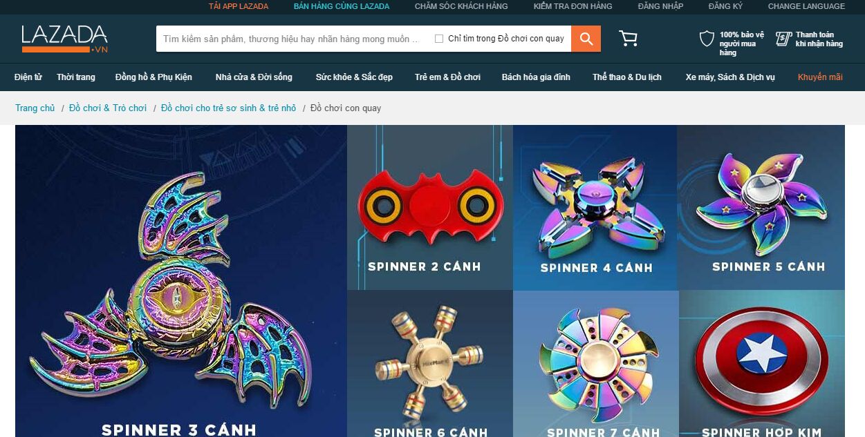 Lazada Fidget Spinner giá rẻ nhưng có nên mua không?