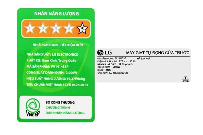Đánh giá chi tiết máy giặt LG Inverter 14kg FV1414S3P