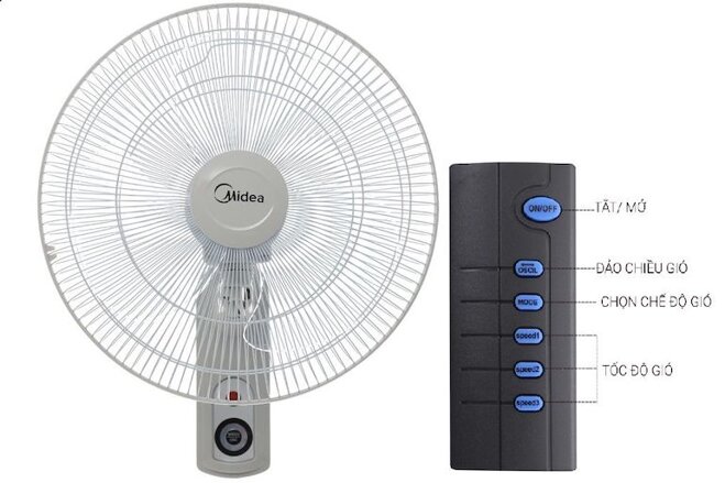 Quạt treo tường Midea FW40-15VFR (có điều khiển)