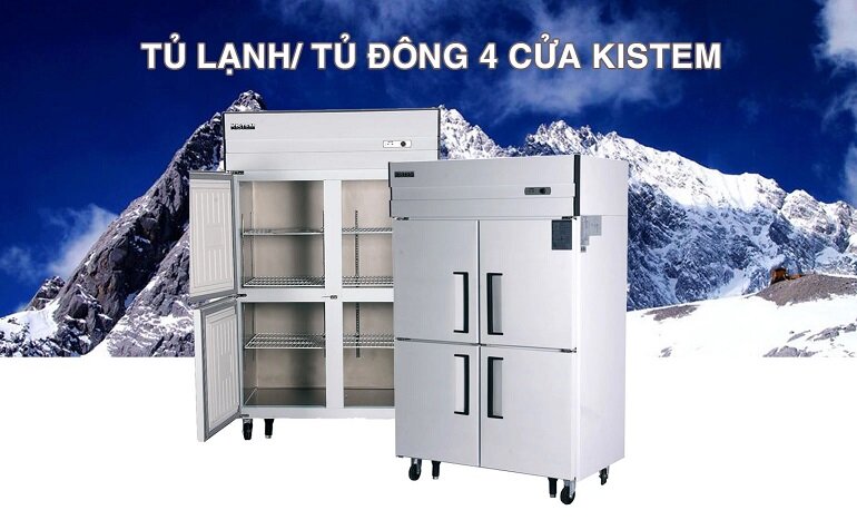 Review tủ mát Kistem 4 cánh KIS-XFGN45R giá 37 triệu