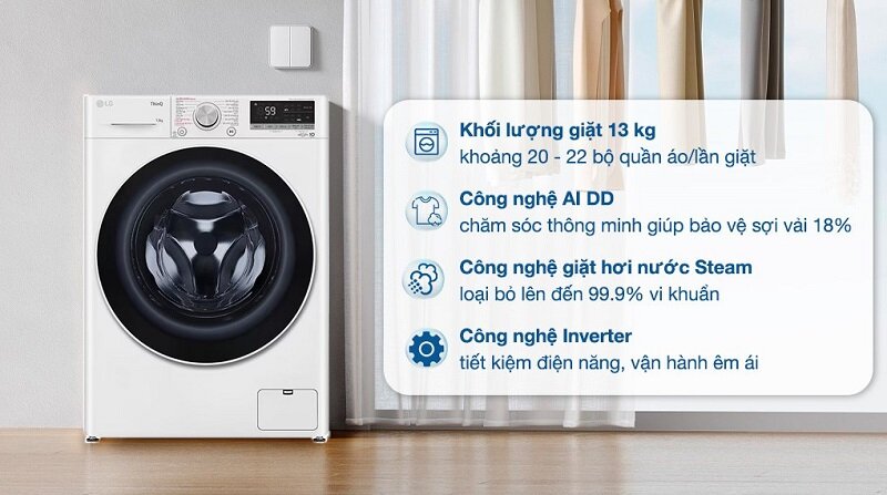 5 reasons why the LG 13 kg Inverter FV1413S4W washing machine is always popular