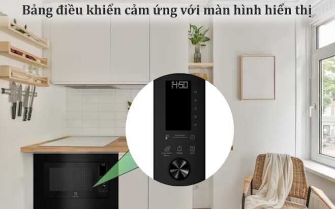 Lò vi sóng kết hợp nướng Electrolux EMSB30XCF nướng ngon, hâm nóng nhanh, tiết kiệm thời gian