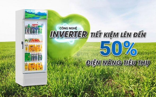 Tủ mát Sanaky VH-3589K3 350 lít tích hợp công nghệ inverter tiết kiệm đến 50% điện năng