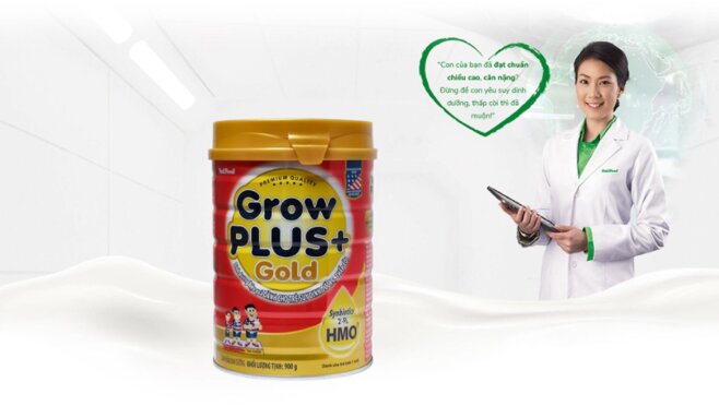 sữa Nutifood GrowPlus+ Gold cho bé