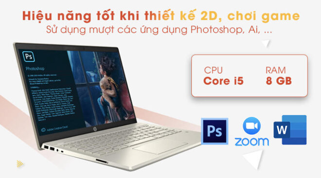 Laptop HP Pavilion 14 inch nhỏ gọn nhưng hiệu năng khá tốt