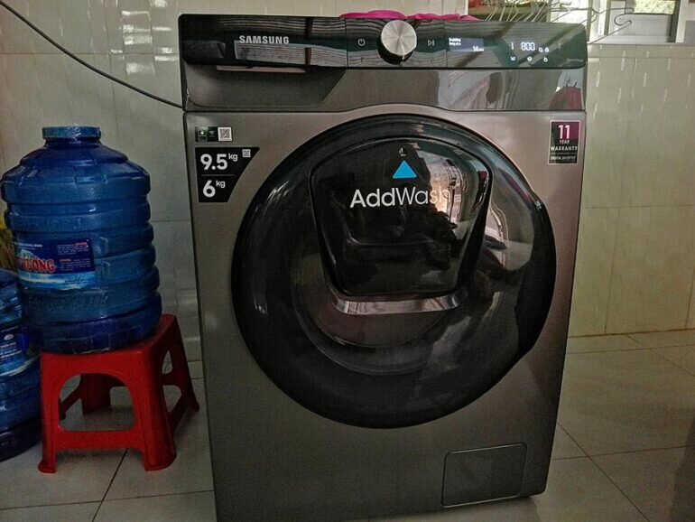 Máy giặt sấy Samsung Addwash Inverter 9.5kg WD95T754DBX/SV - Giá giảm 15% chỉ còn khoảng 15 triệu vnd