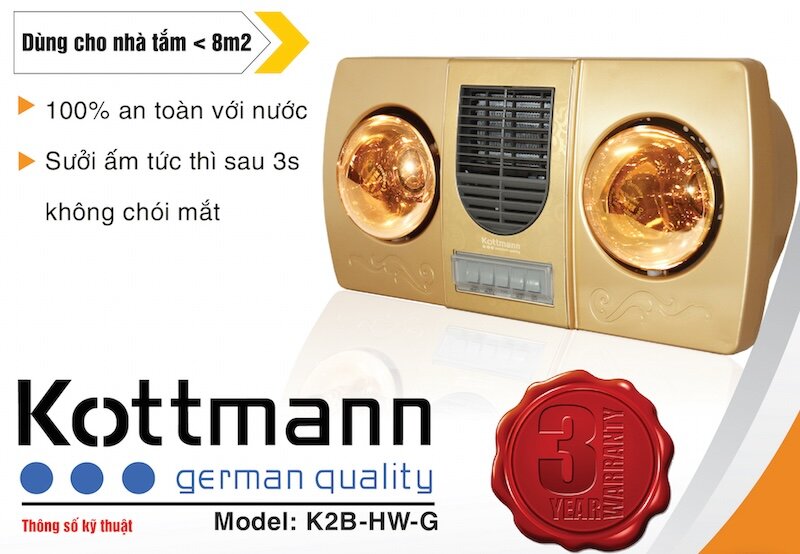 Đèn sưởi nhà tắm Kottmann