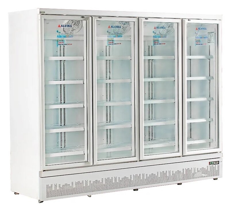 Tủ mát Alaska 4 cánh 2400 lít SL-24C4 sử dụng dàn lạnh bằng đồng, độ bền cao