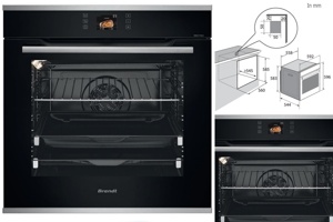 Lò nướng Brandt BOP7568LX, 73L thiết kế lắp âm tiết kiệm không gian và dung tích siêu lớn