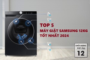 Loạt máy giặt Samsung cửa ngang 12kg đáng mua năm 2024