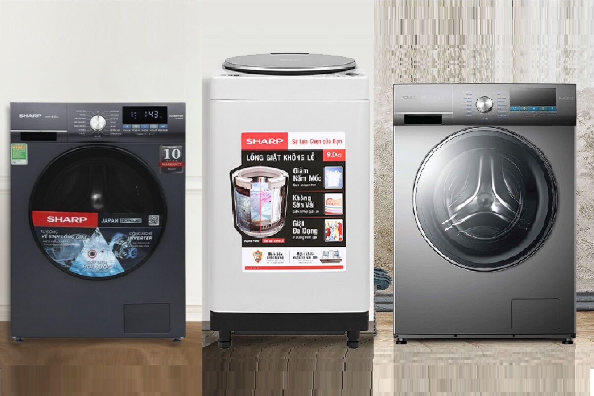 Loạt máy giặt Sharp 9kg chất lượng tốt, giá chỉ từ 2.4 triệu đồng cho gia đình