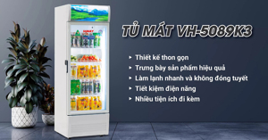 Lợi ích của tủ mát Sanaky Inverter 1 cánh 480 lít VH-5089K3