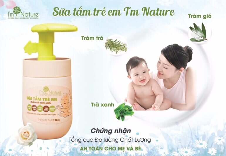 Công dụng sữa tắm trẻ em I'm Nature