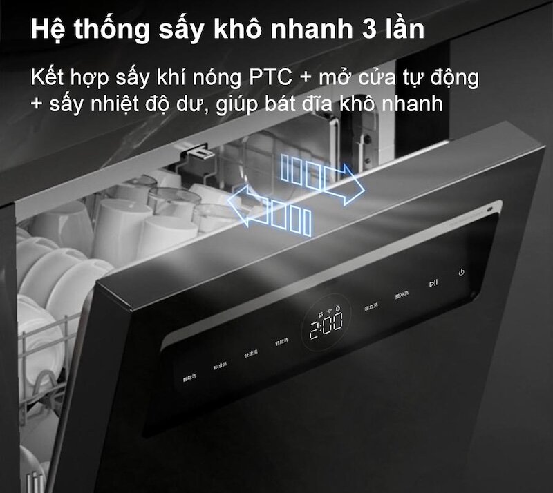 Bỏ túi ngay bí kíp vận hành máy rửa bát âm tủ Xiaomi Mijia N1 sạch bát, nhẹ việc!