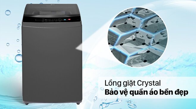 Máy giặt Casper 7.5 kg WT-75N70BGA giá rẻ nhưng thiết kế sang trọng, giặt giũ ấn tượng