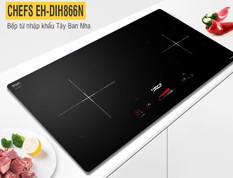 Bếp từ Chefs EH-DIH866N là sản phẩm nhập khẩu nguyên chiếc từ Tây Ban Nha