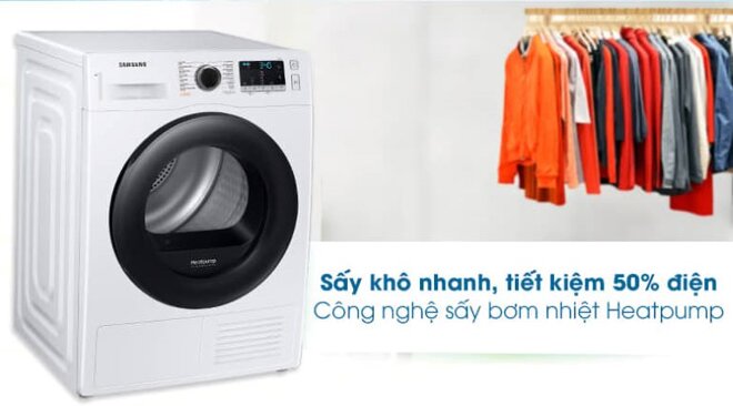 Máy sấy Samsung 9Kg DV90TA240AE / SV