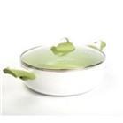 Nồi lẩu bếp từ tráng sứ ELMICH vung kính 26cm 2355552 Nồi lẩu bếp từ tráng sứ ELMICH vung kính 26cm 2355552