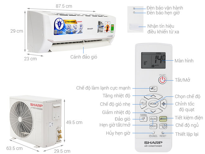 Minh họa chế độ Powerful Jet của Điều hòa Sharp AH-X9VEW 