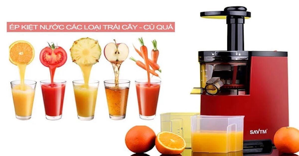 Máy ép chậm SavTM: Tối ưu hóa trải nghiệm nước ép tươi ngon và giàu dinh dưỡng