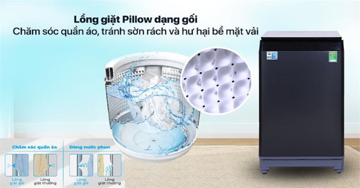 Máy giặt Aqua 10 KG AQW-F100GT.BK có tính năng gì nổi bật?