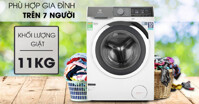 Máy giặt cửa ngang Electrolux 11kg dòng máy giặt thông minh hiện đại