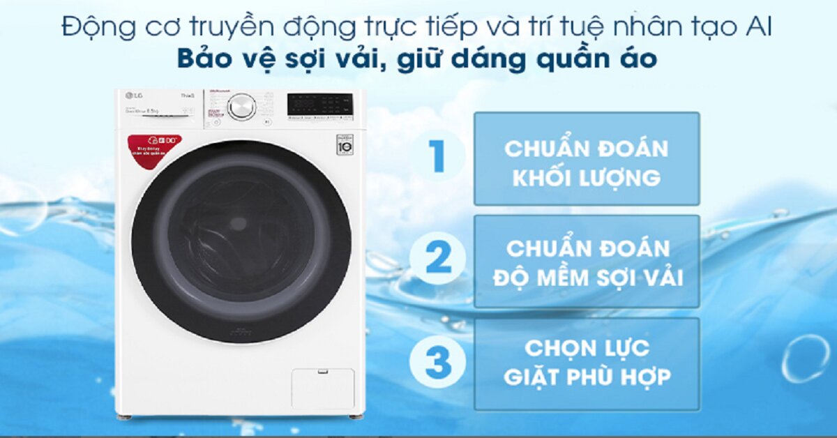 Máy giặt LG 8kg bao nhiêu tiền? Đánh giá về chất lượng sản phẩm?
