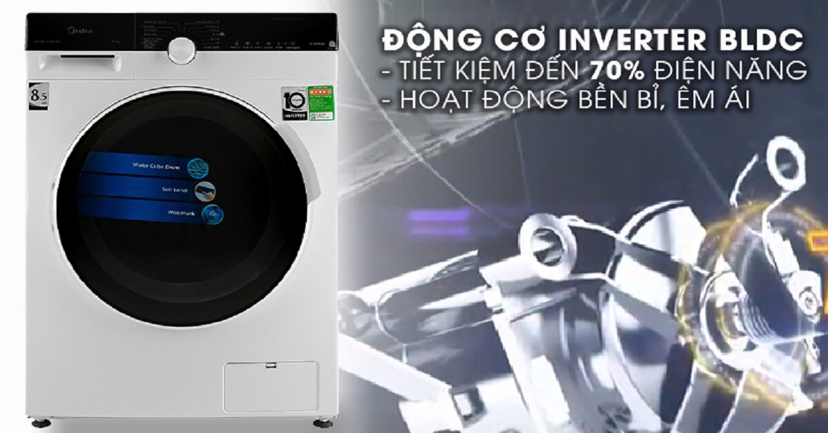 Máy giặt Midea Inverter 8.5 kg MFK85-1401WK có đáng mua trong giá 9,5 triệu đồng?