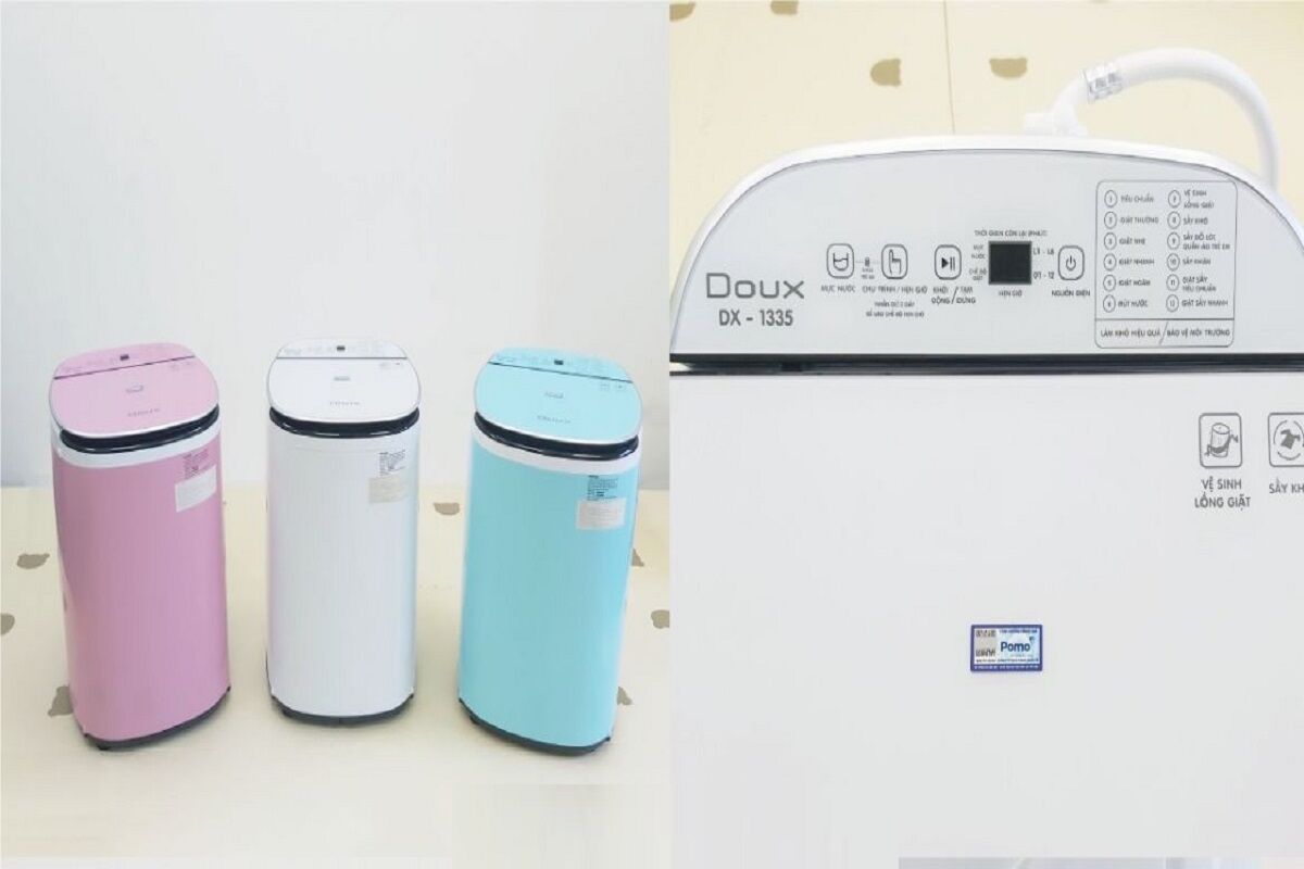 Máy giặt mini Doux DX-1335 giá chỉ chỉ 5 triệu đồng nhưng mà tích phù hợp cả tác dụng sấy đặc biệt xịn