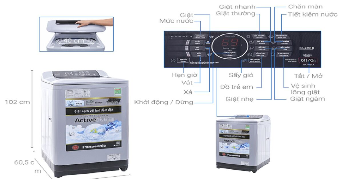 Máy giặt Panasonic 9kg NA-F90A4GRV có những tính năng gì?