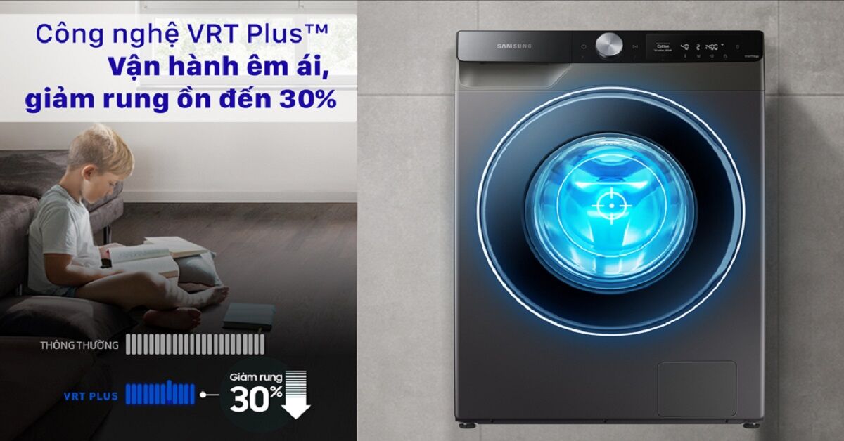 Máy giặt Samsung Al Inverter 10kg WW10T634DLX/SV lý tưởng cho 3-5 thành viên