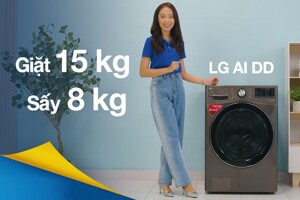 Máy giặt sấy LG Inverter 15/8 Kg F2515RTGB - đa năng nhưng rẻ