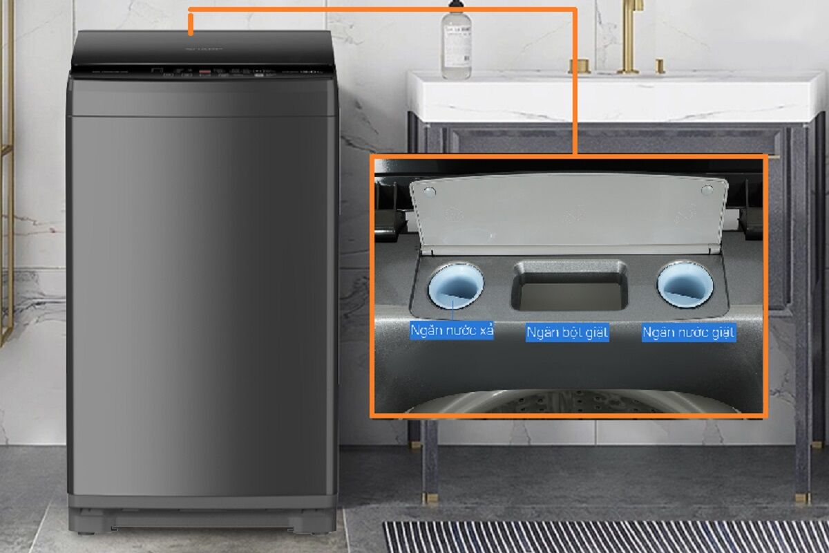 Máy giặt Sharp 10 kg ES-W10SV-GY giá rẻ nhưng "chuẩn cao cấp"