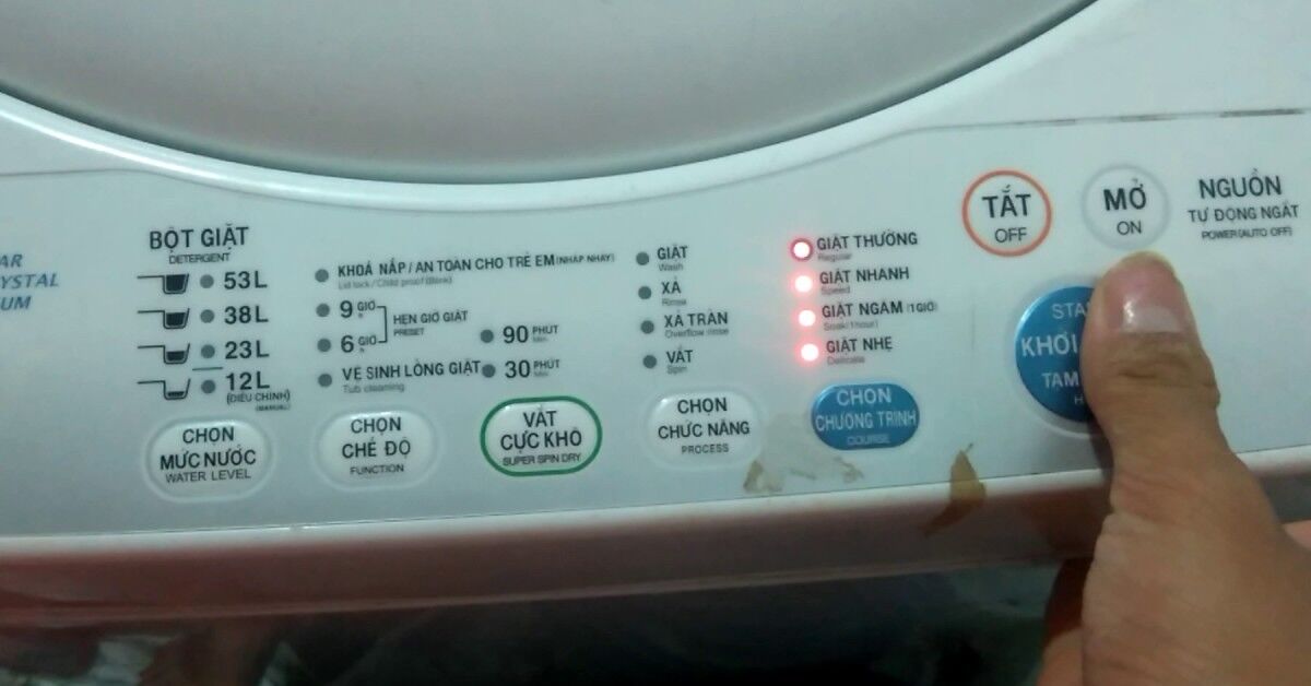 Máy giặt Toshiba 7kg báo lỗi, chỉ ra nguyên nhân và bày cách khắc phục
