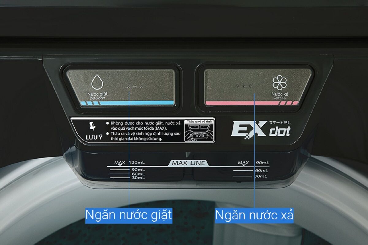 Máy giặt Toshiba AW-DUM1100JV(SG) với hộp đựng nước giặt ExDot mới