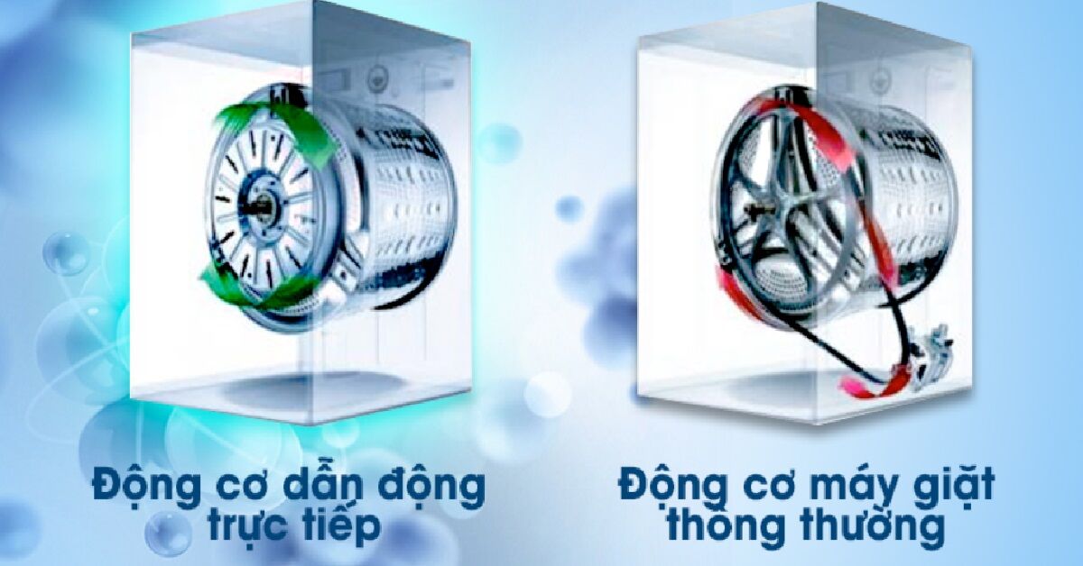 Máy giặt truyền động trực tiếp có khác máy dây curoa không ? Loại nào tốt hơn ?